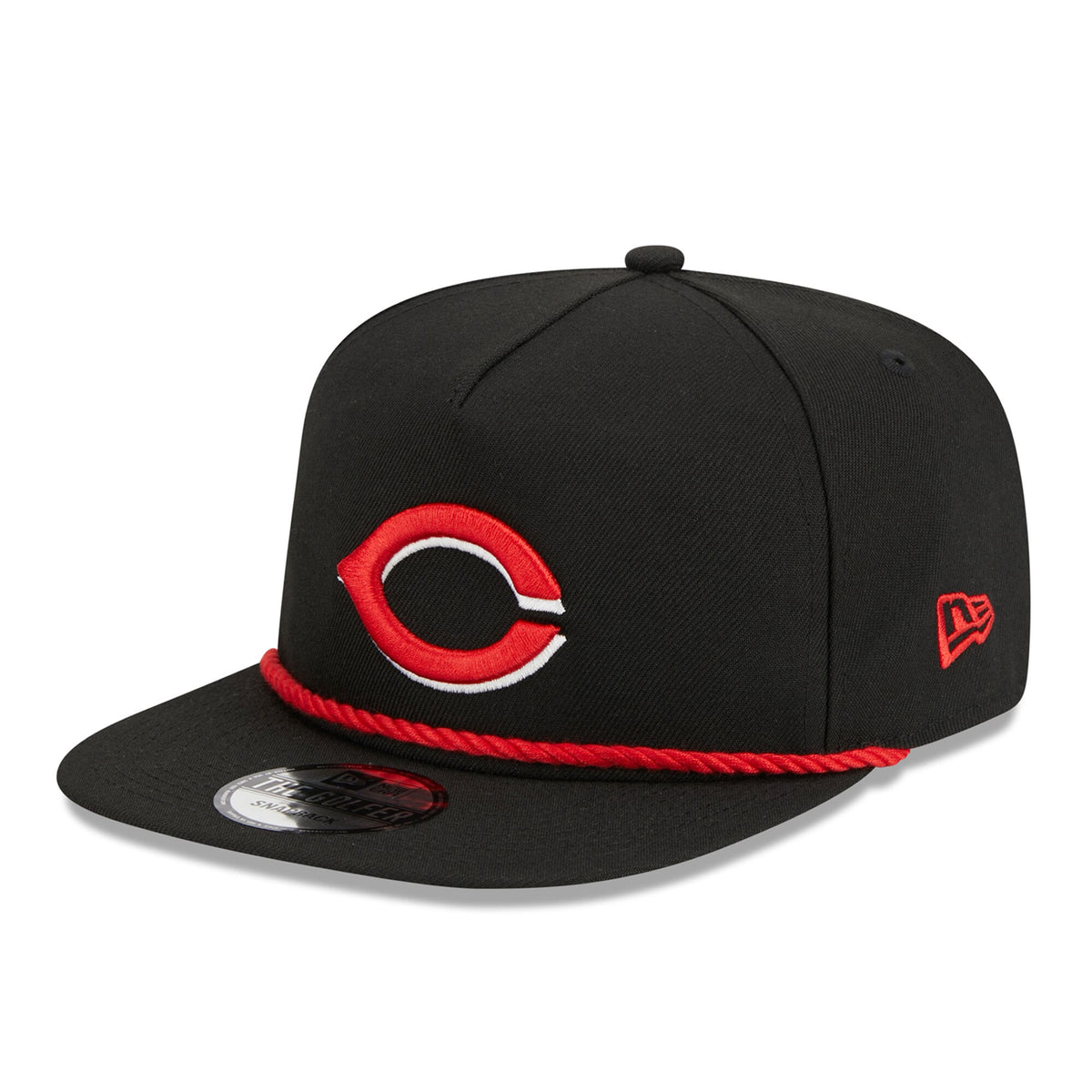 Cincinnati Reds New Era Branch Golfer Snapback Hat - Black
