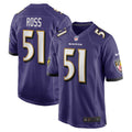 Men s Nike Josh Ross Purple Baltimore Ravens Game Player Jersey