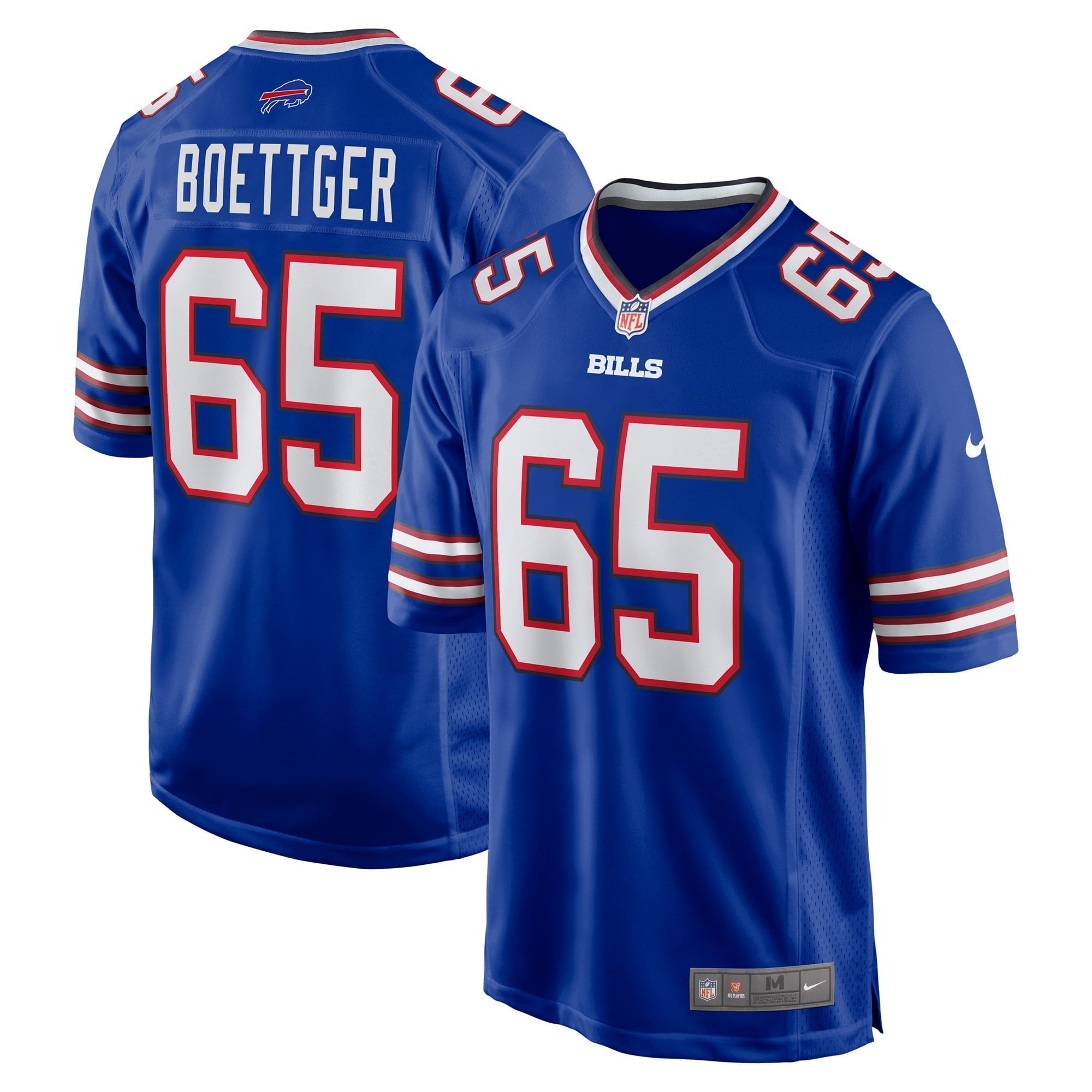 Men s Nike Ike Boettger Royal Buffalo Bills Game Player Jersey