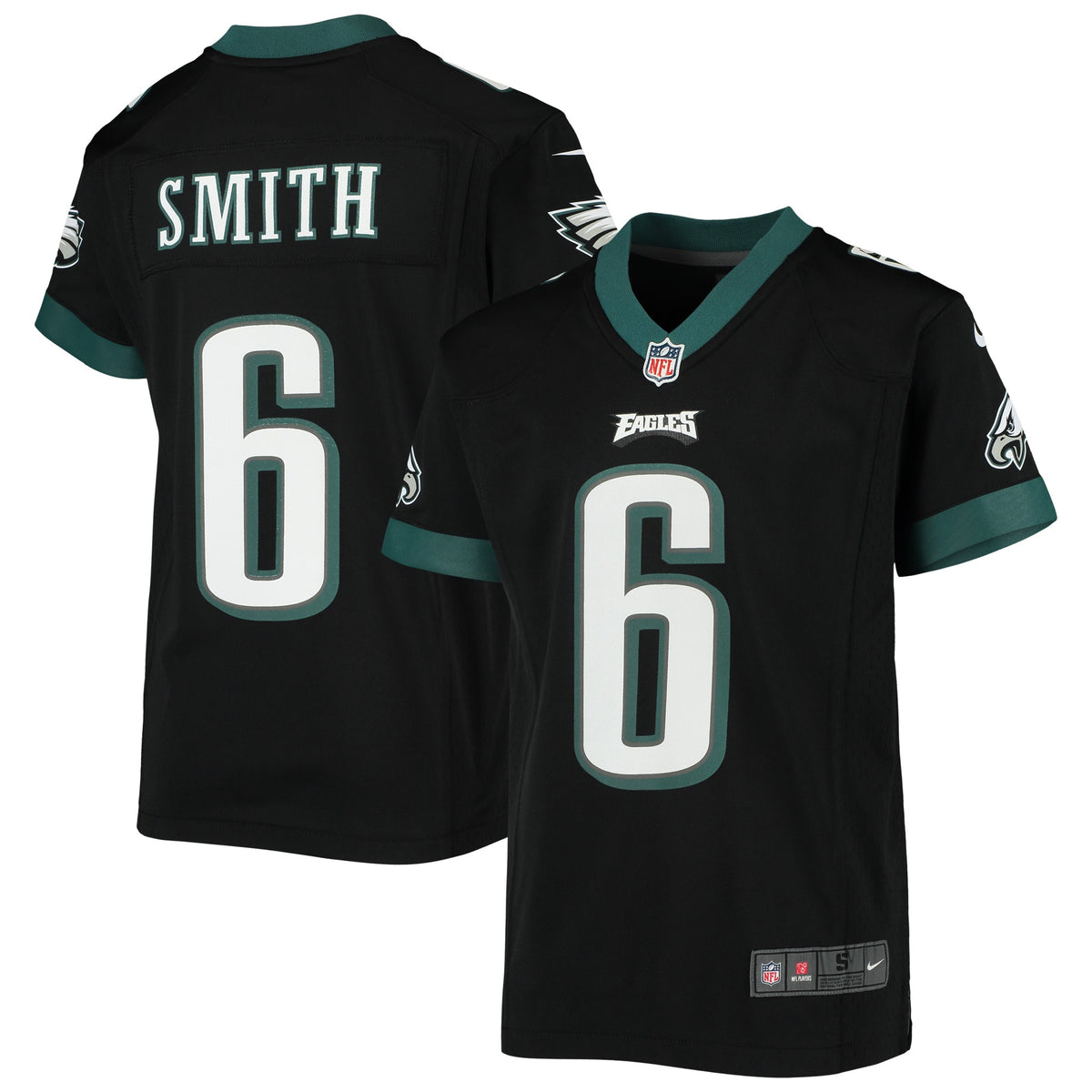 DeVonta Smith Philadelphia Eagles Nike Youth Game Jersey   Black