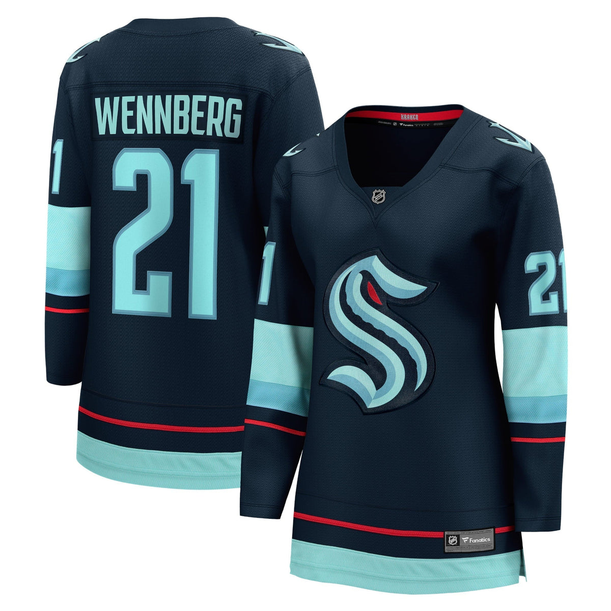 Women's Fanatics Branded Alexander Wennberg Navy Seattle Kraken Home Breakaway Player Jersey