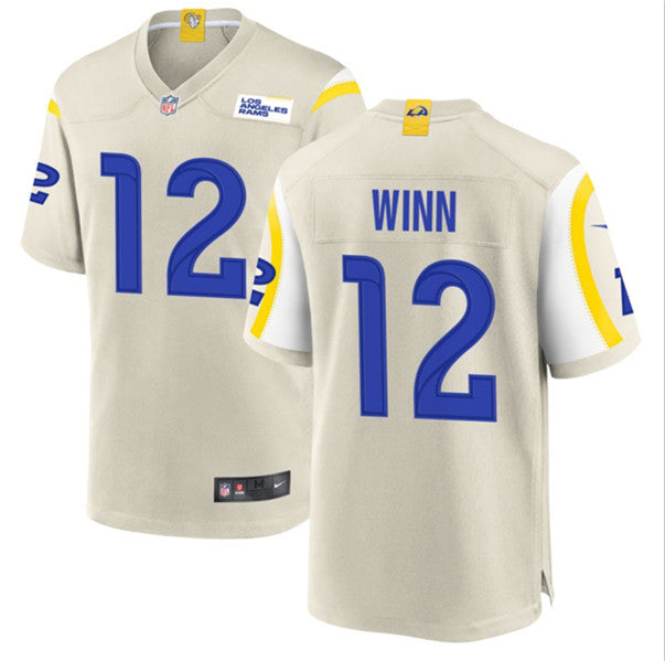 Men s Los Angeles Rams Dresser Winn Bone Stitched Football Game Jerseys