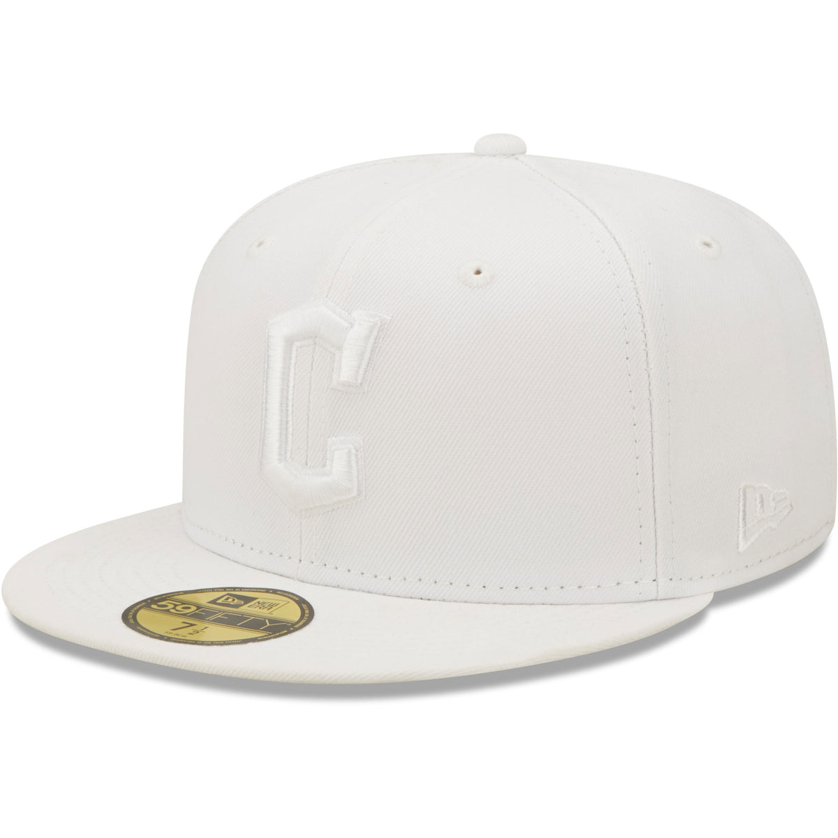 Cleveland Guardians New Era White on White 59FIFTY Fitted Hat