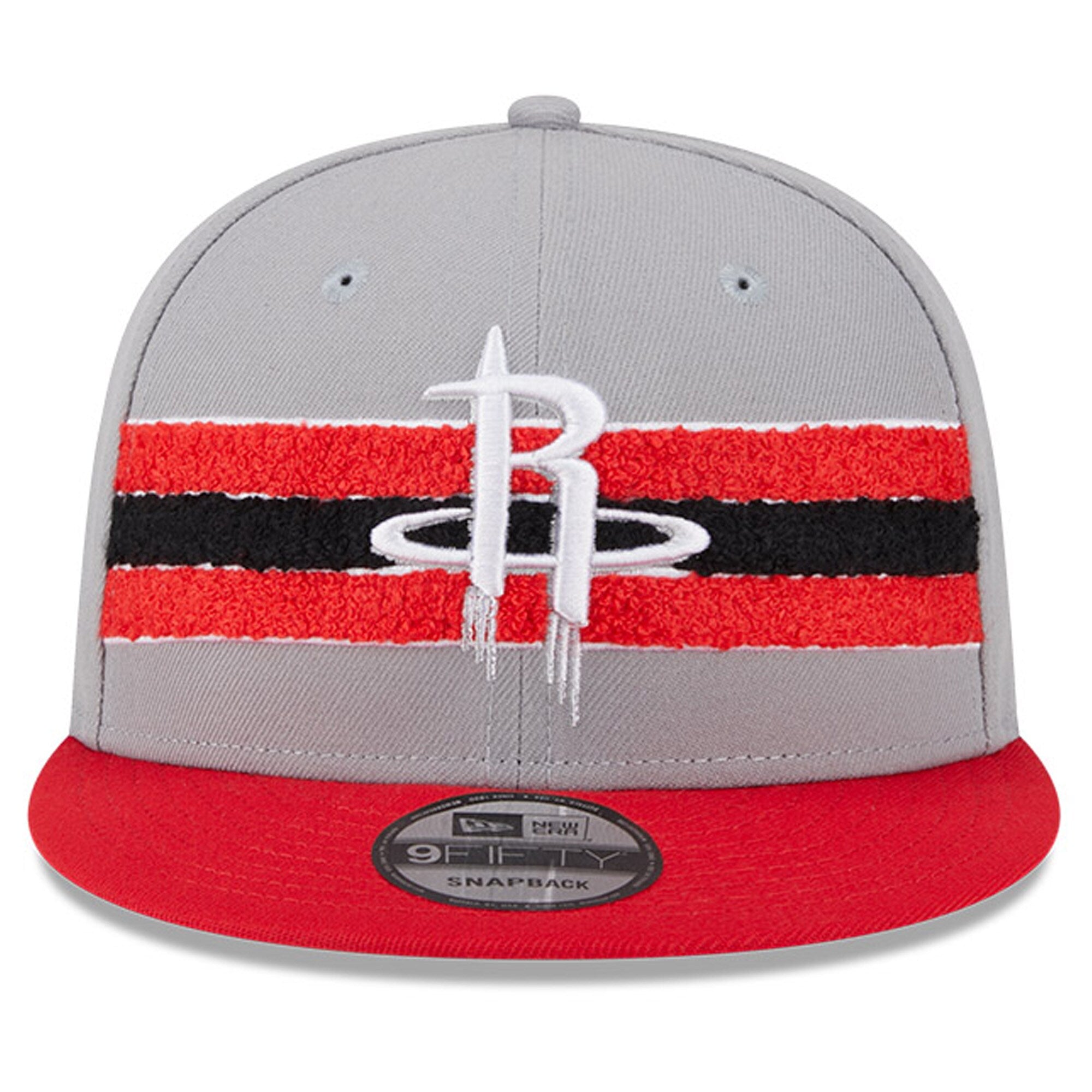 Houston Rockets New Era Chenille Band 9FIFTY Snapback Hat - Gray