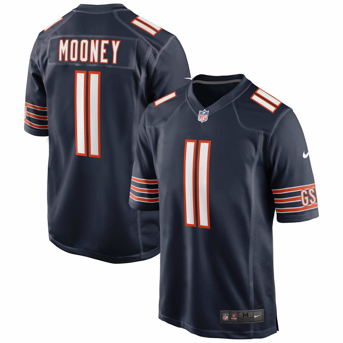 Men s Nike Darnell Mooney Navy Chicago Bears Game Jersey