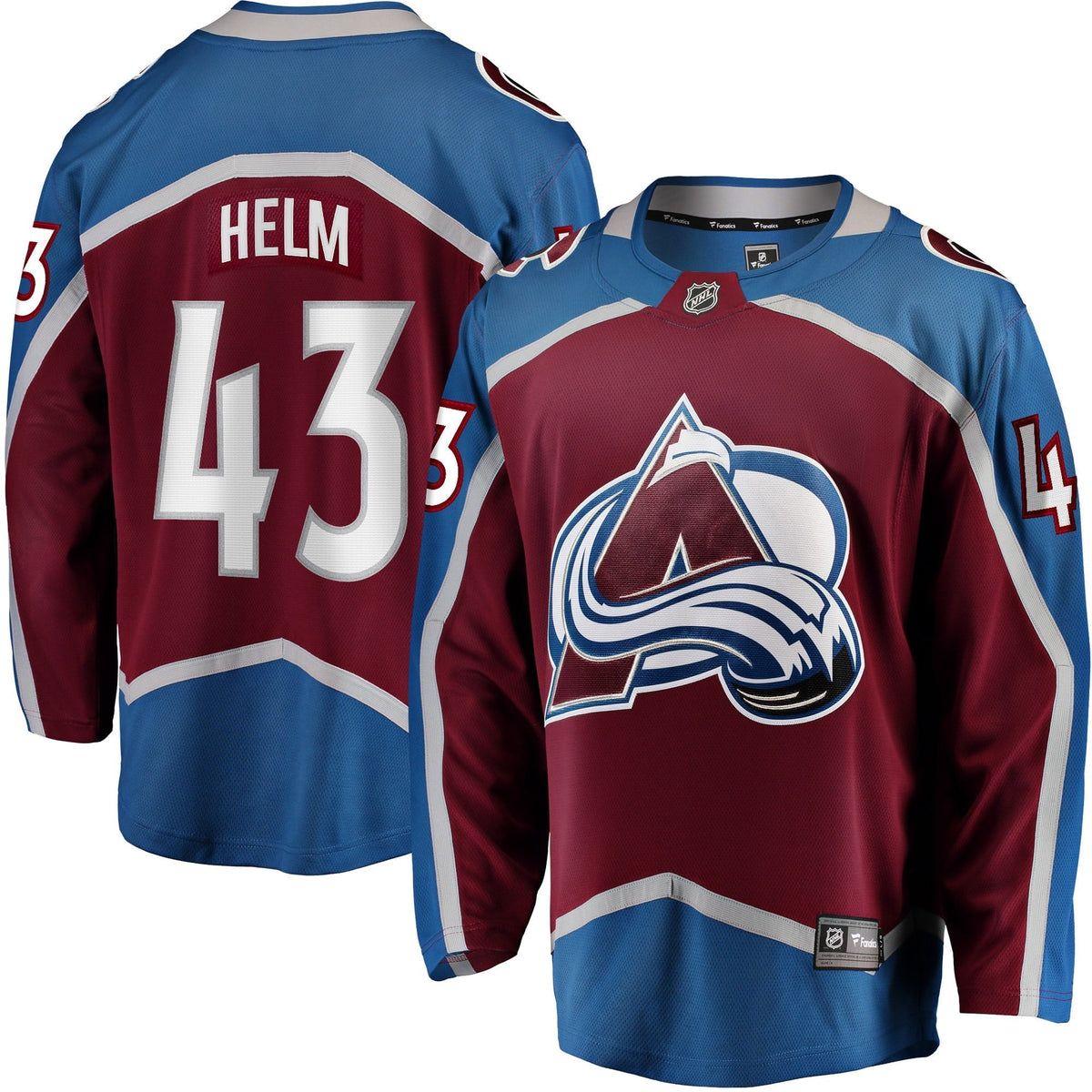 Men's Fanatics Branded Darren Helm Burgundy Colorado Avalanche Home Breakaway Player Jersey
