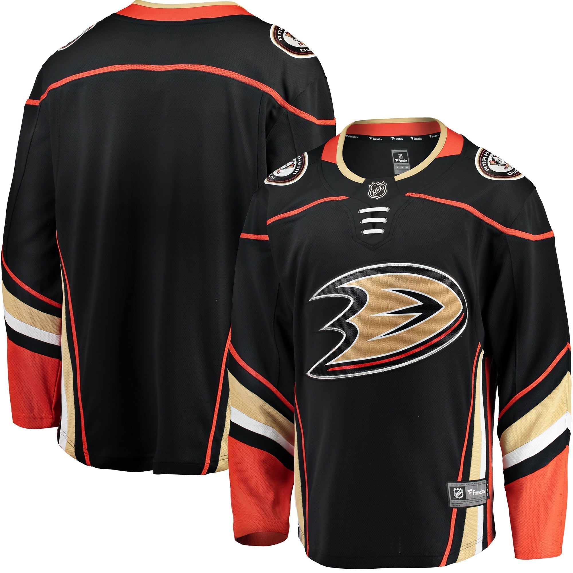 Men's Fanatics Branded Black Anaheim Ducks Breakaway Home Jersey