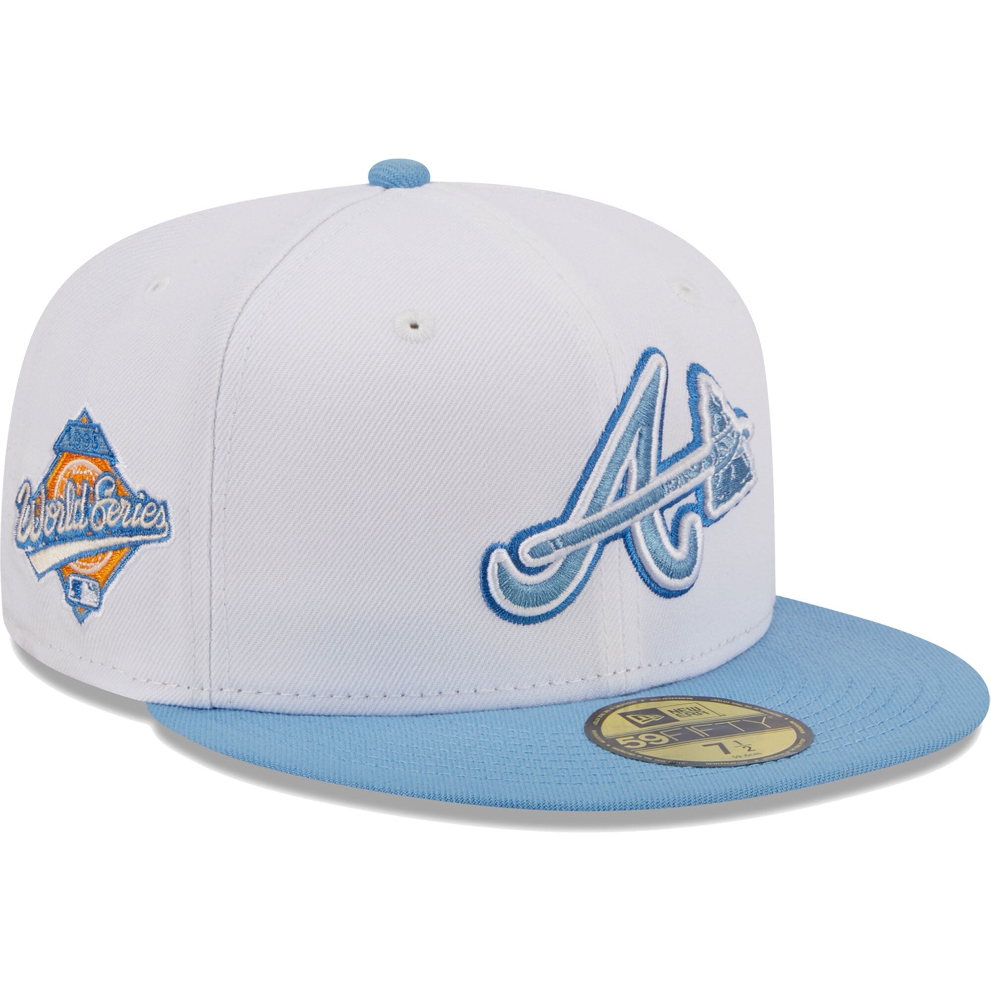 Atlanta Braves New Era Sky 59FIFTY Fitted Hat - White