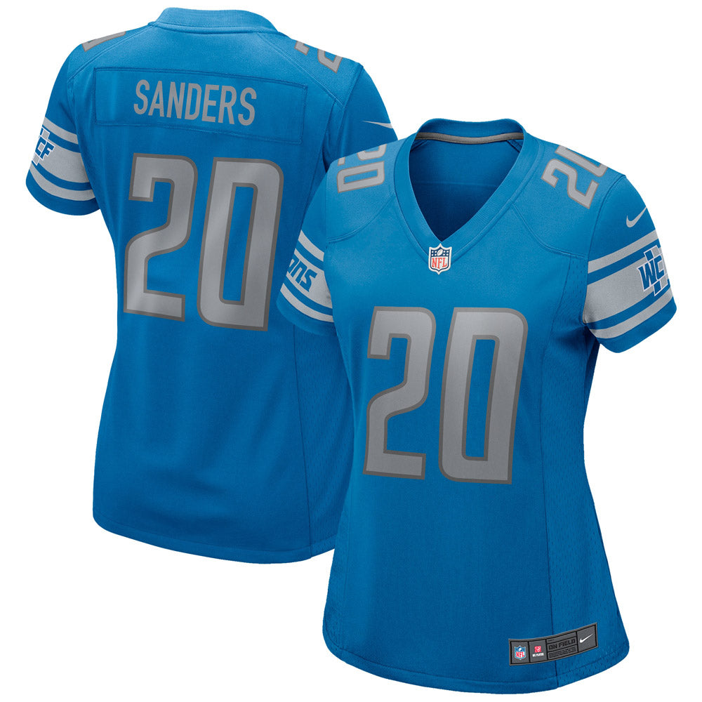Women s Detroit Lions Barry Sanders Game Retired Player Jersey Blue