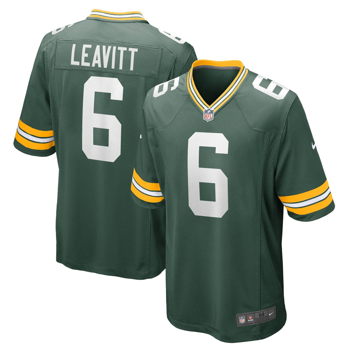 Men s Nike Dallin Leavitt Green Green Bay Packers Game Player Jersey