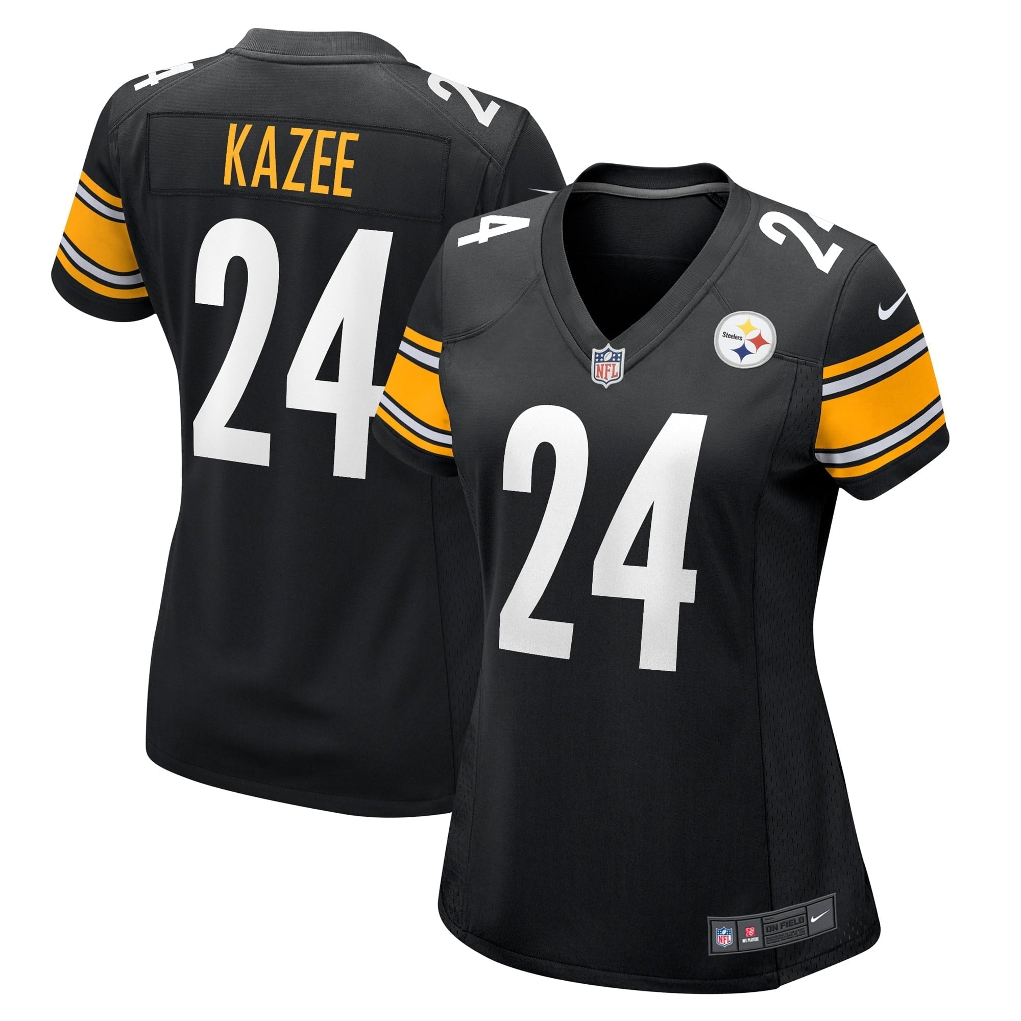 Women s Nike Damontae Kazee Black Pittsburgh Steelers Game Player Jersey