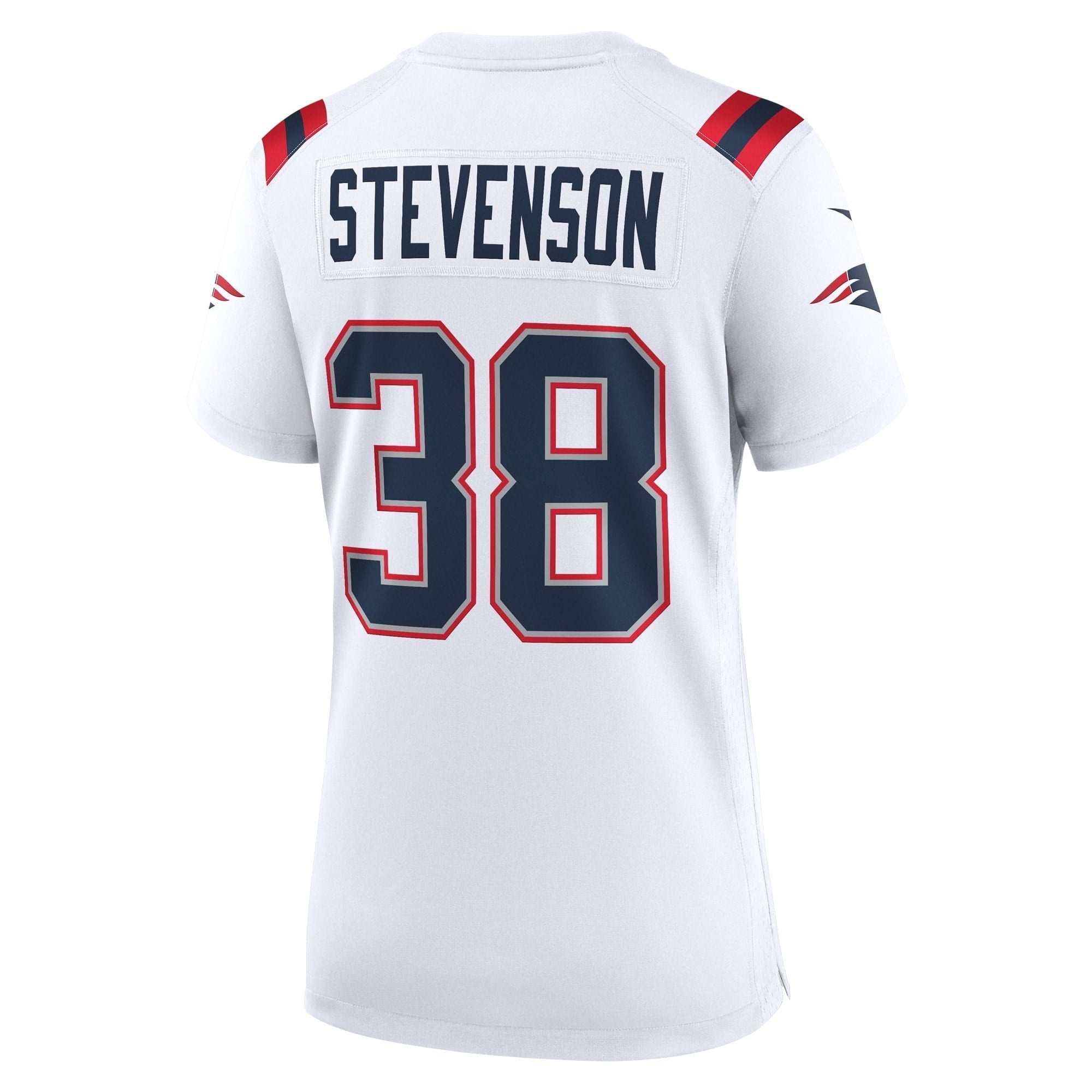 Women s Nike Rhamondre Stevenson White New England Patriots Game Player Jersey