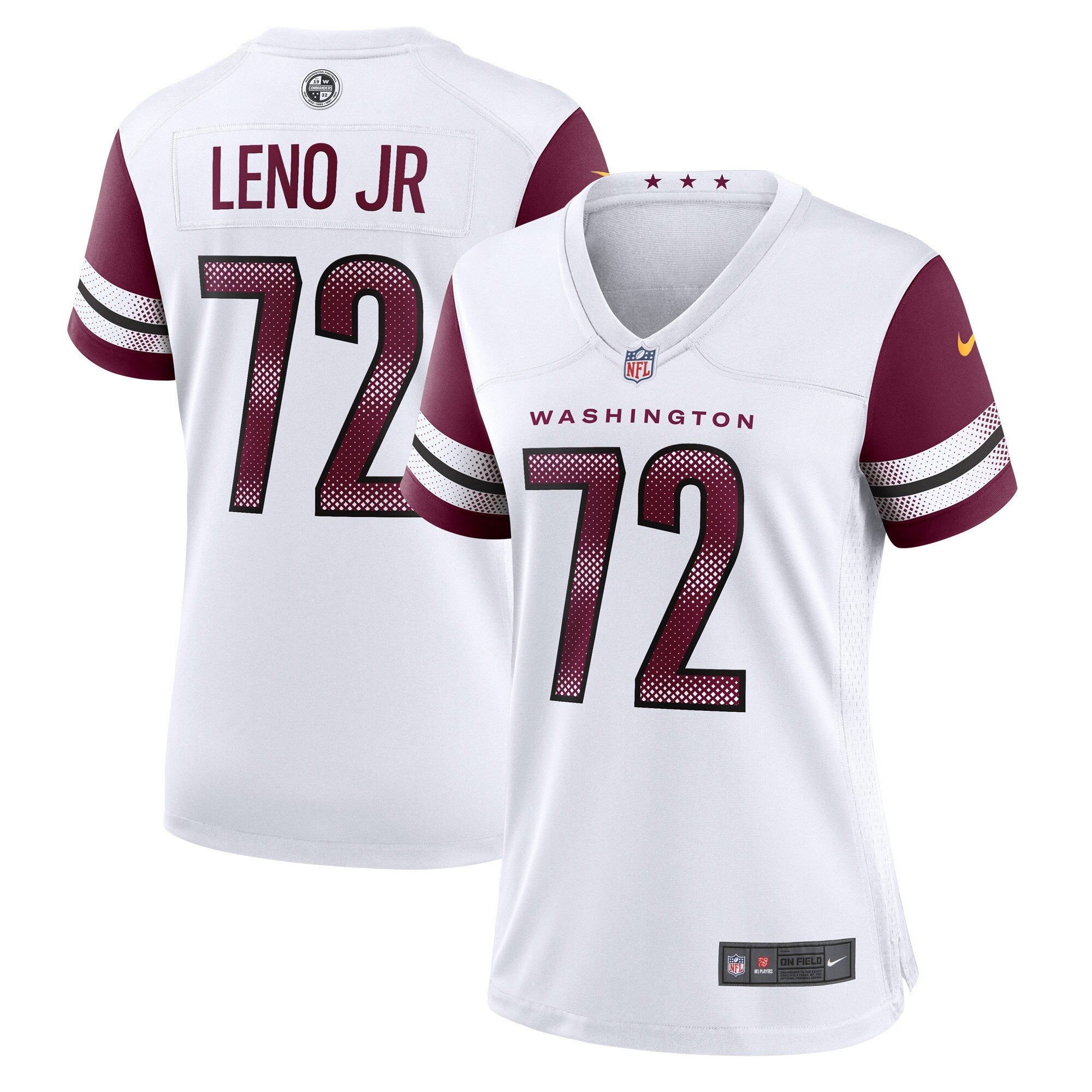 Charles Leno Jr. Washington Commanders Nike Women s Away Game Player Jersey   White