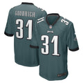 Men s Nike Mario Goodrich Midnight Green Philadelphia Eagles Game Player Jersey