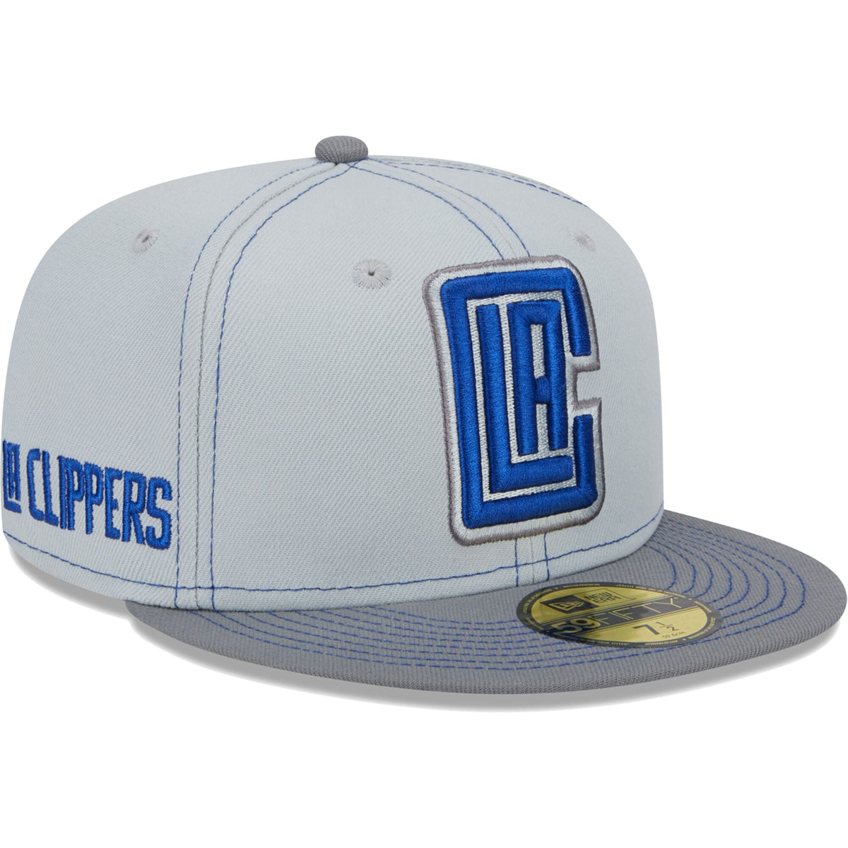 LA Clippers New Era Color Pop 59FIFTY Fitted Hat - Gray