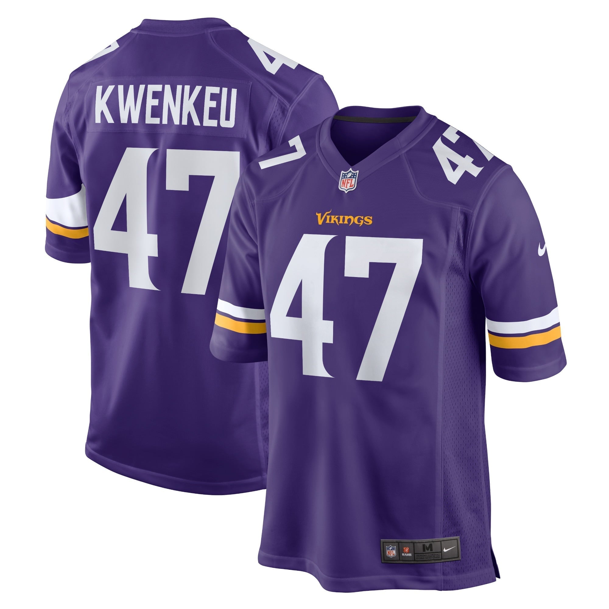 Men s Nike William Kwenkeu Purple Minnesota Vikings Home Game Player Jersey
