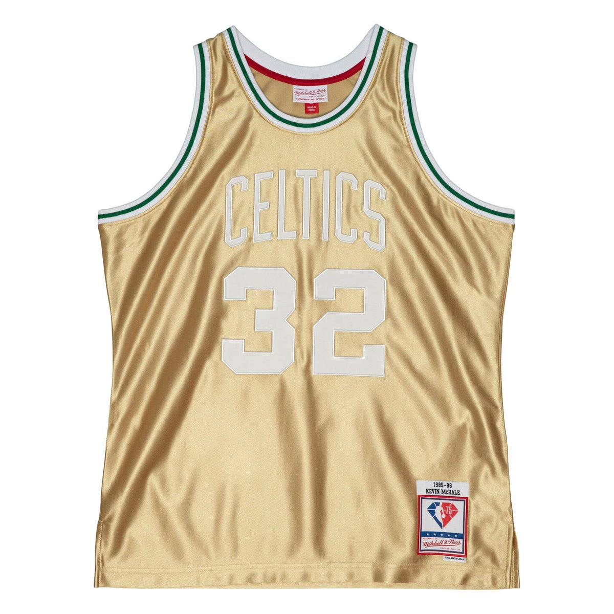75th Anniversary Gold Swingman Kevin Mchale Boston Celtics 1985-86 Jersey