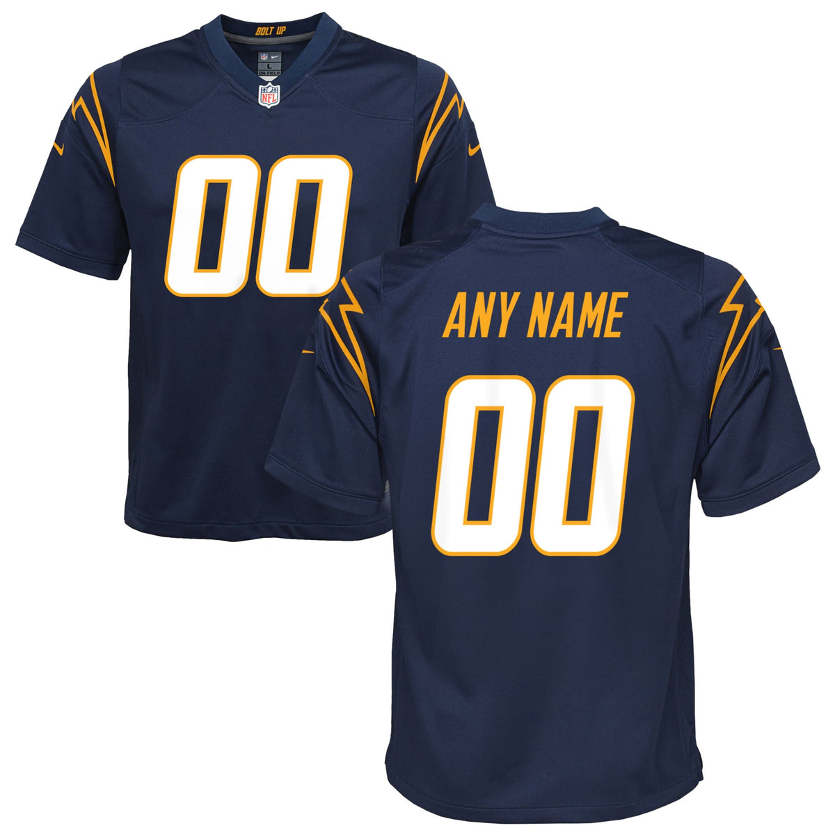 Los Angeles Chargers Nike Youth Alternate Custom Game Jersey   Navy