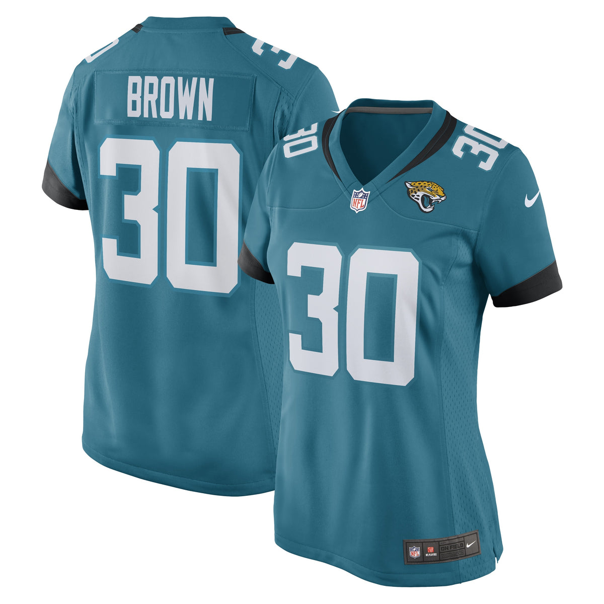 Montaric Brown Jacksonville Jaguars Nike Women s Game Player Jersey   Teal