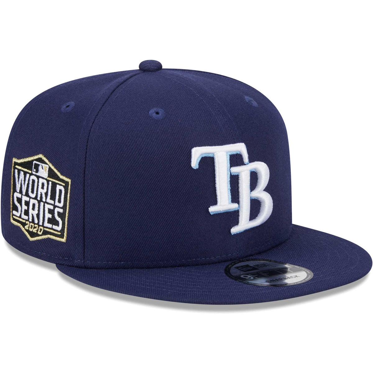 Tampa Bay Rays New Era 2020 World Series Side Patch 9FIFTY Snapback Hat - Navy