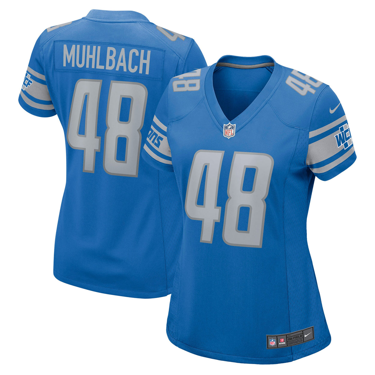 Don Muhlbach Detroit Lions Nike Women s Game Jersey   Blue