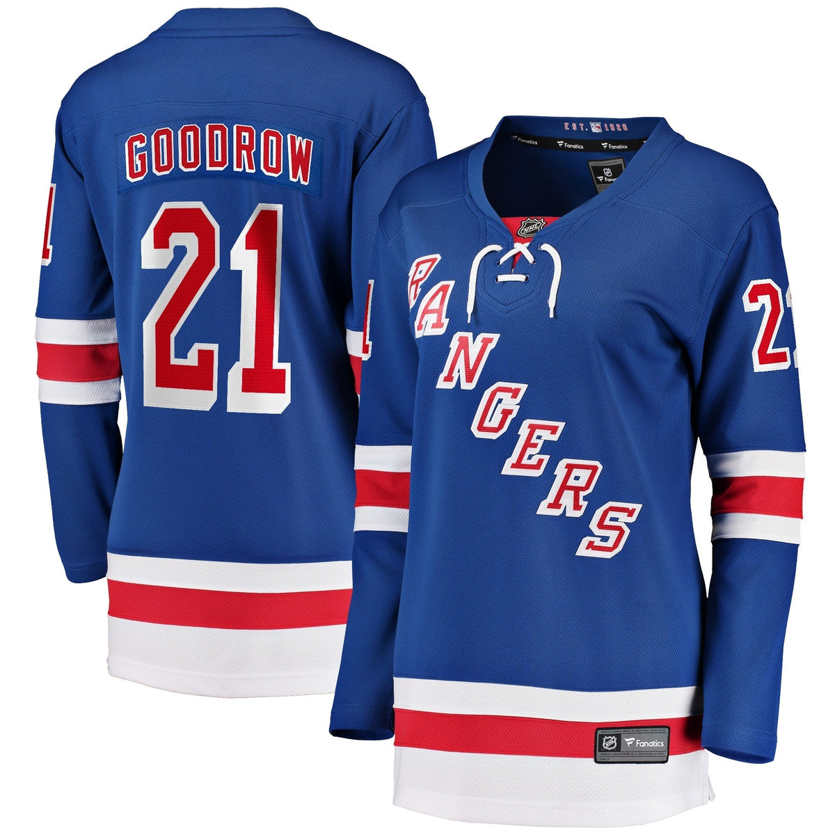 Women's Fanatics Branded Barclay Goodrow Blue New York Rangers Home Breakaway Player Jersey