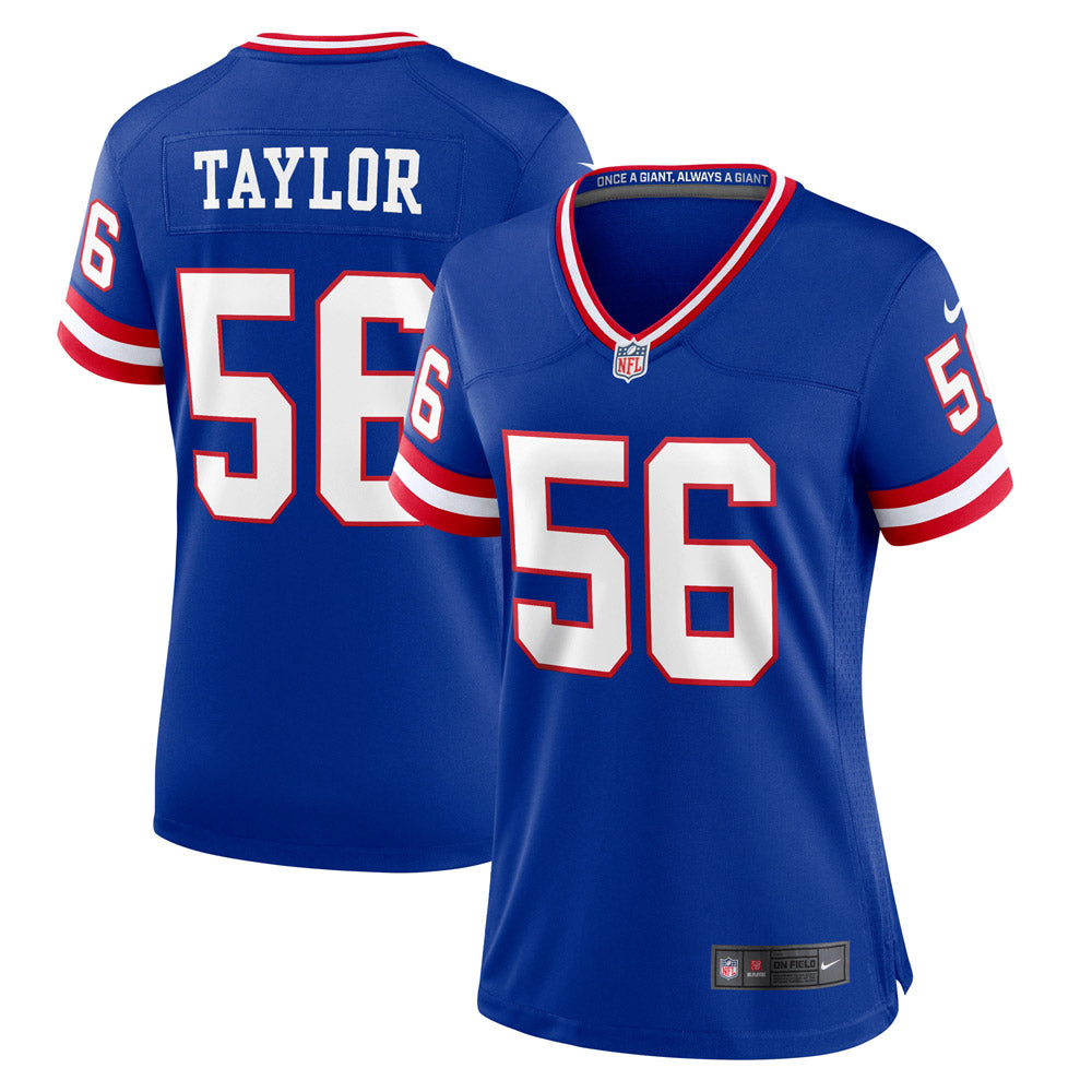 Women s New York Giants Lawrence Taylor Classic Retired Player Game Jersey Royal Blue
