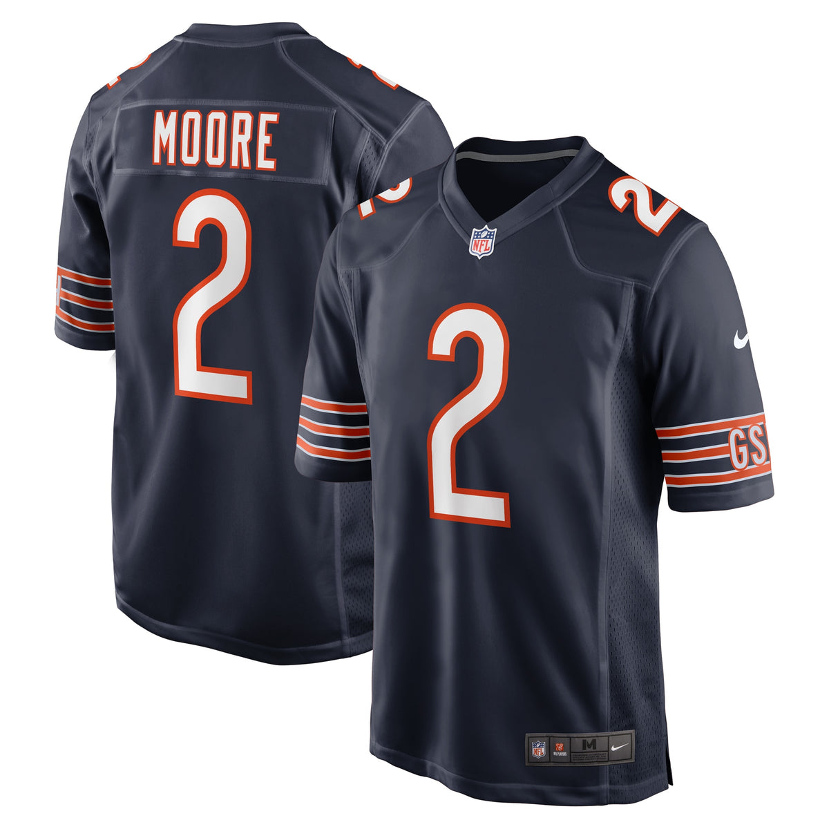 D.J. Moore Chicago Bears Nike Team Color Game Jersey   Navy