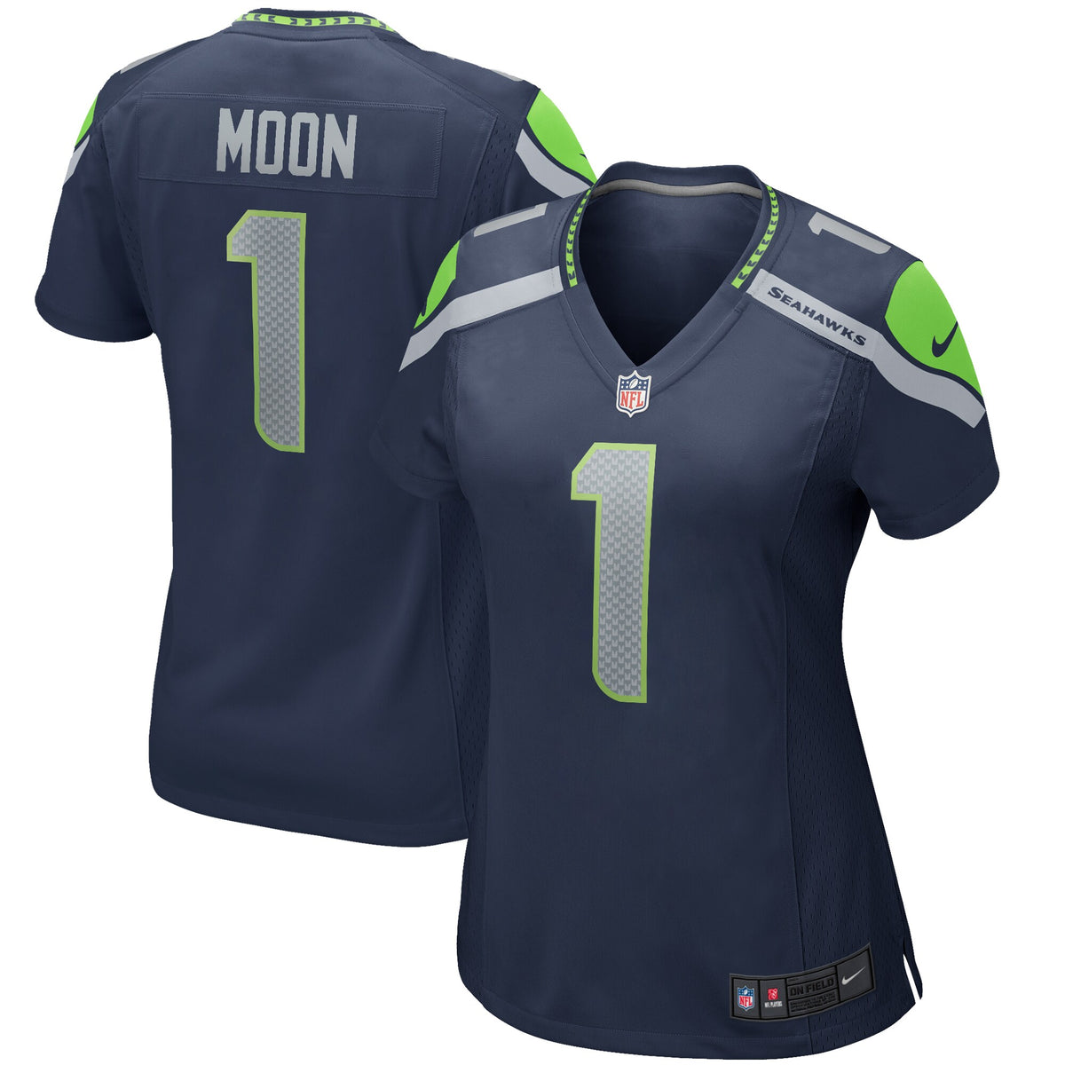 Warren Moon Seattle Seahawks Nike Women s Game Retired Player Jersey College Navy