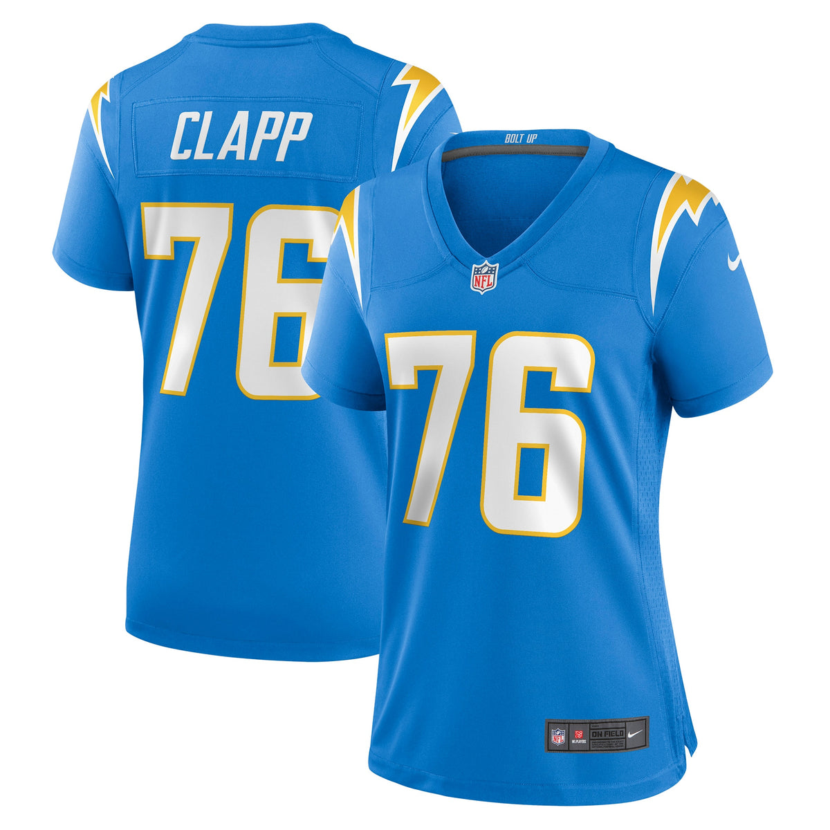 Will Clapp Los Angeles Chargers Nike Women s Game Jersey   Powder Blue