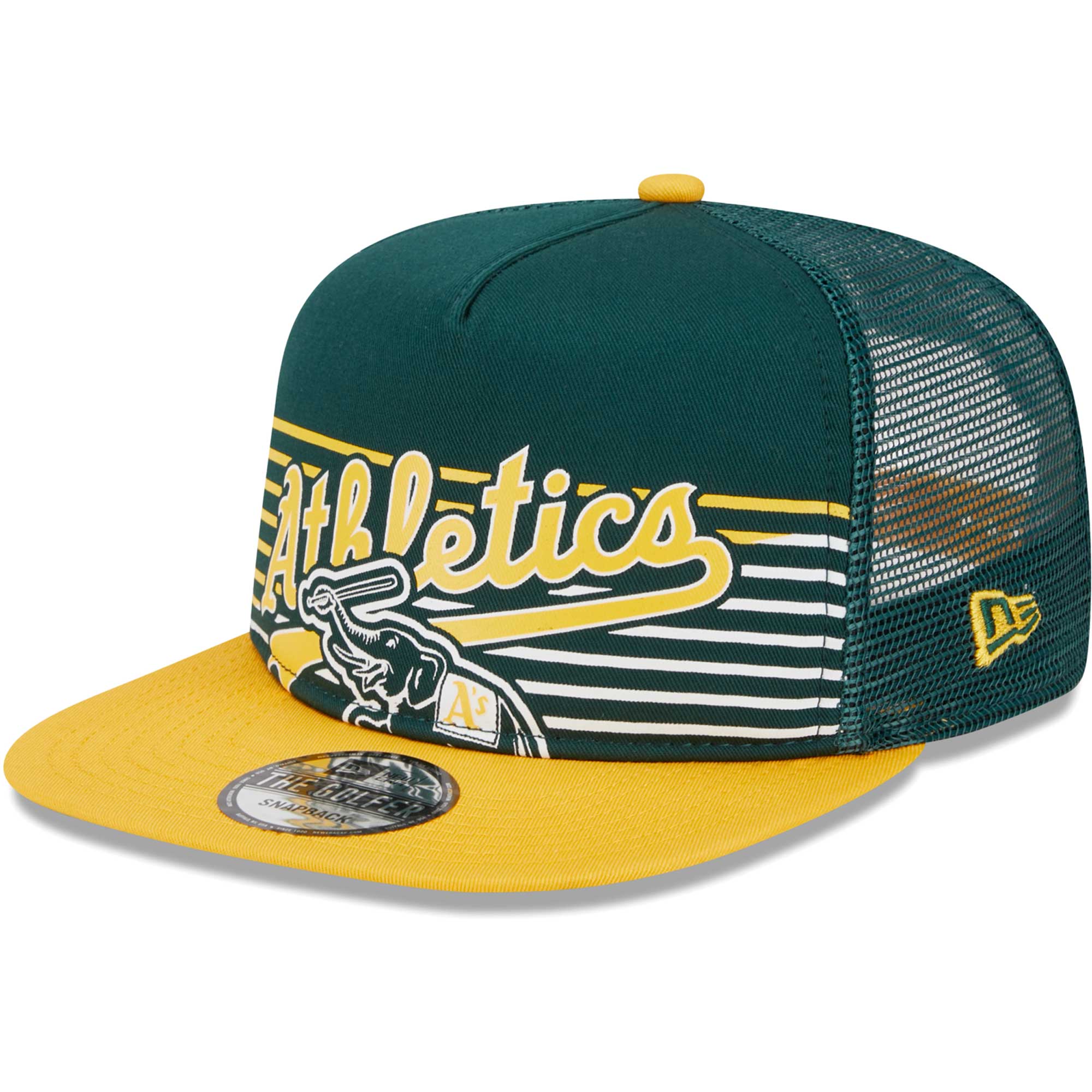 Oakland Athletics New Era Speed Golfer Trucker Snapback Hat - Green