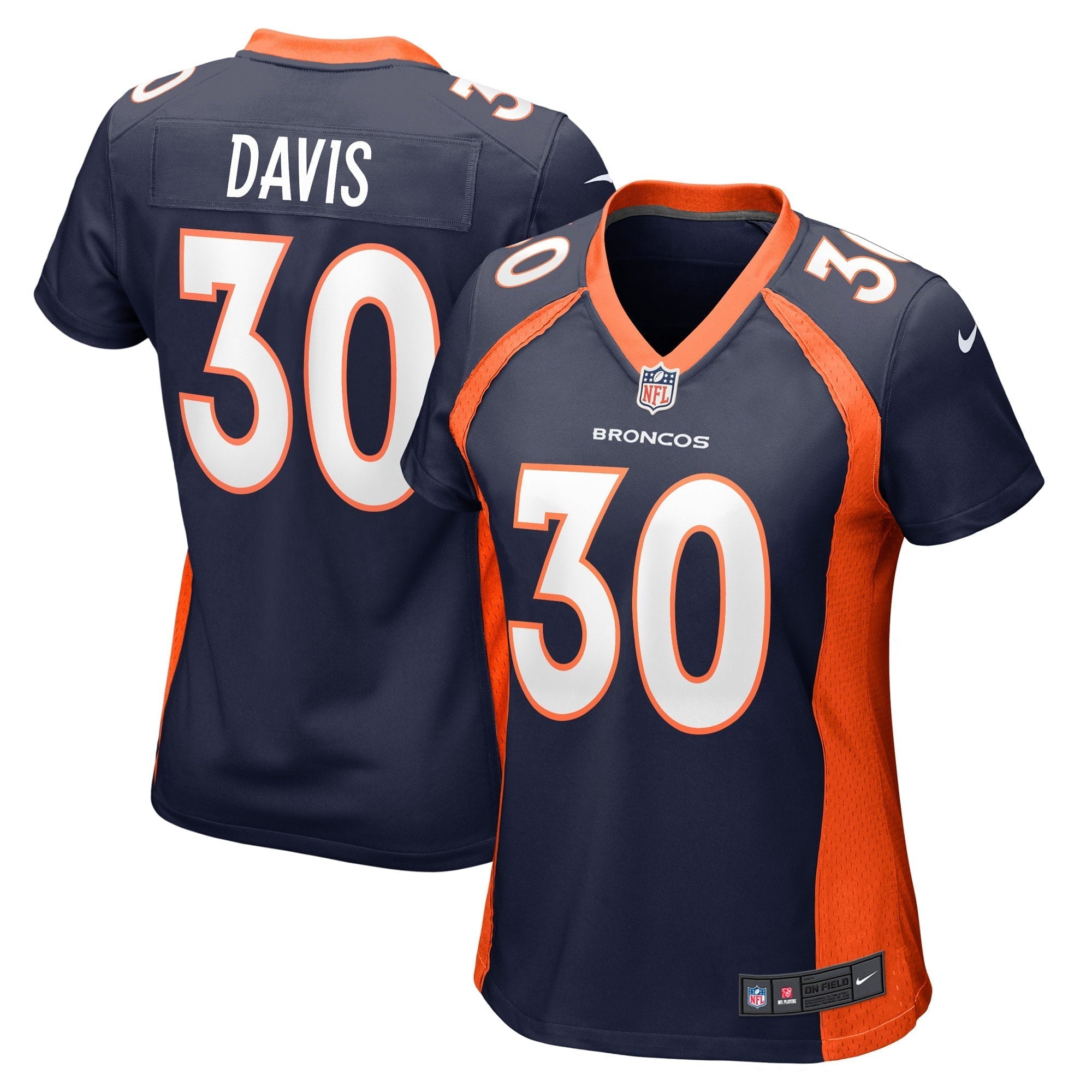 Women s Nike Terrell Davis Navy Denver Broncos Retired Player Jersey