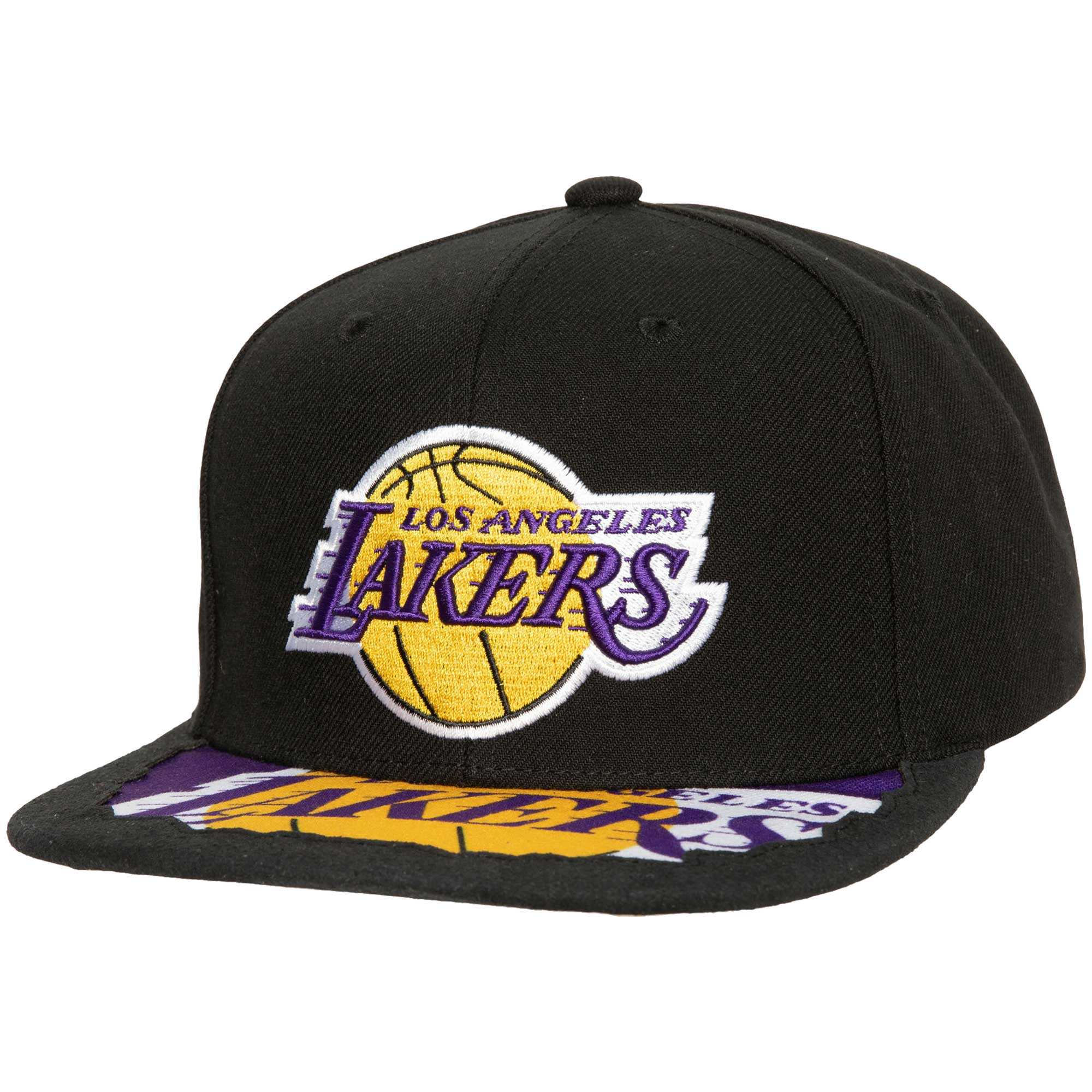 Los Angeles Lakers Mitchell & Ness Munch Time Snapback Hat - Black