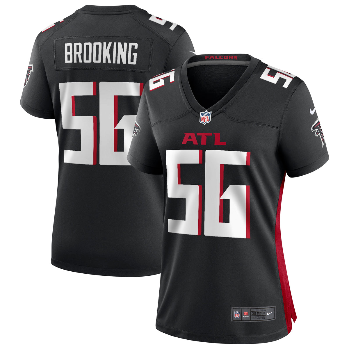 Keith Brooking Atlanta Falcons Nike Women s Game Retired Player Jersey   Black