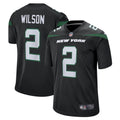 Men s Nike Zach Wilson Stealth Black New York Jets Game Jersey