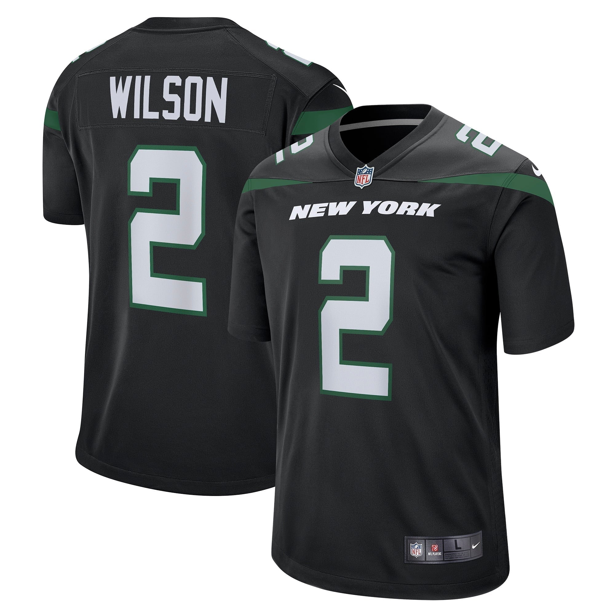 Men s Nike Zach Wilson Stealth Black New York Jets Game Jersey