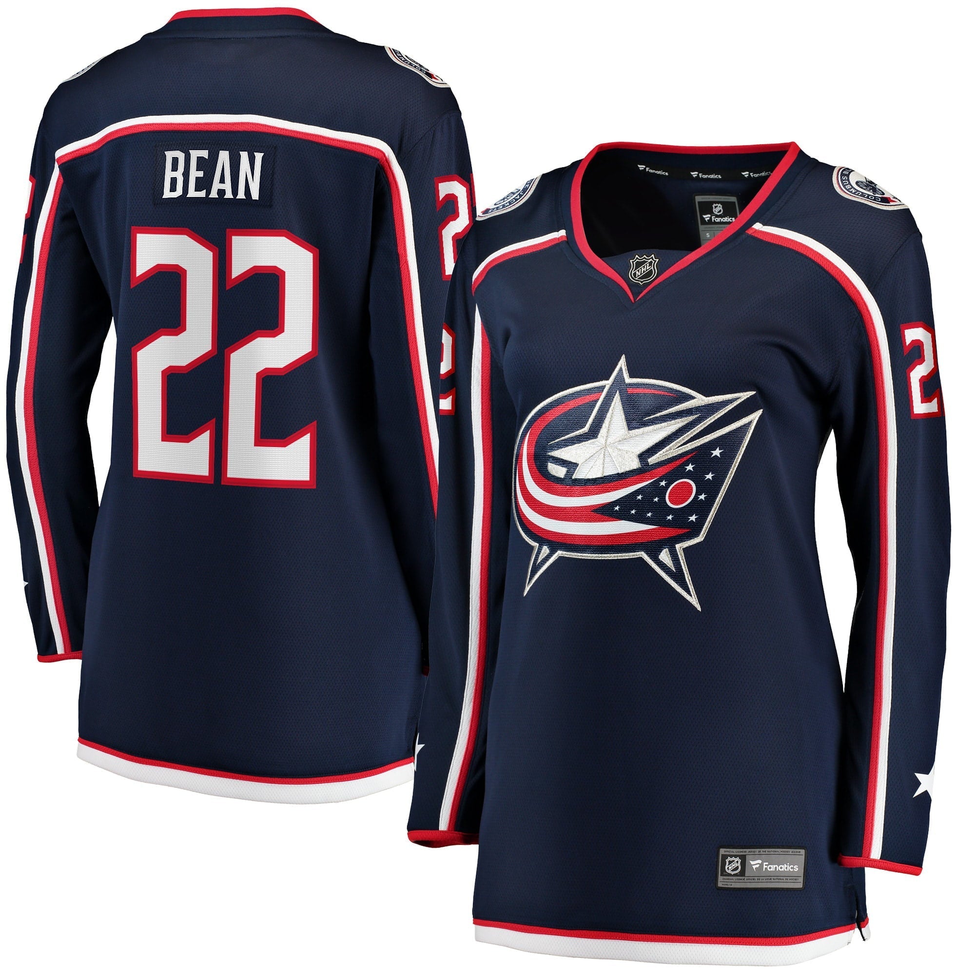 Women's Fanatics Branded Jake Bean Navy Columbus Blue Jackets Home Breakaway Player Jersey