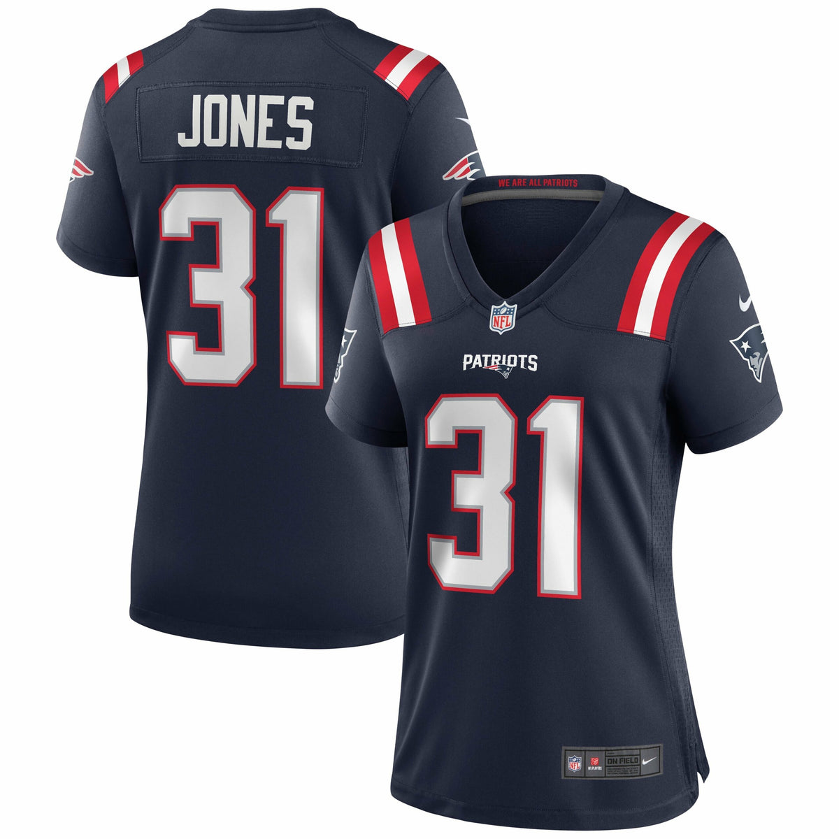 Women s Nike Jonathan Jones Navy New England Patriots Game Jersey