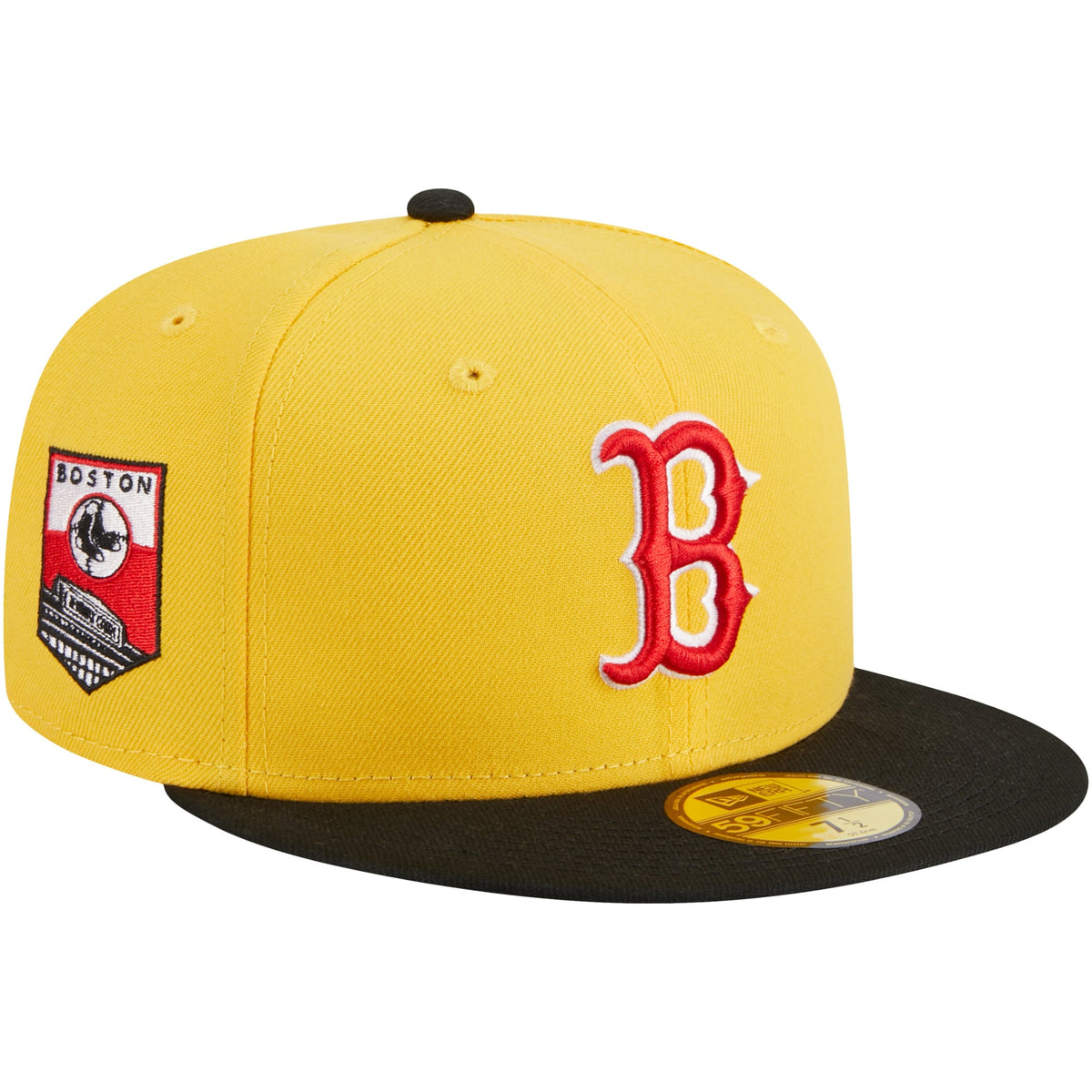 Boston Red Sox New Era Grilled 59FIFTY Fitted Hat - Yellow/Black