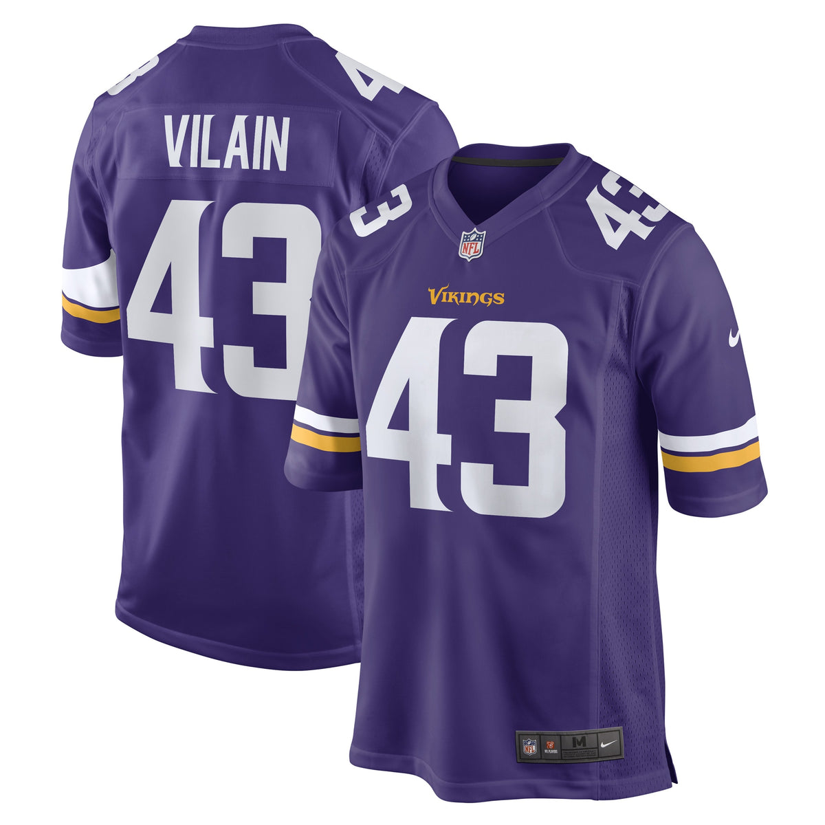 Luiji Vilain Minnesota Vikings Nike Game Player Jersey   Purple