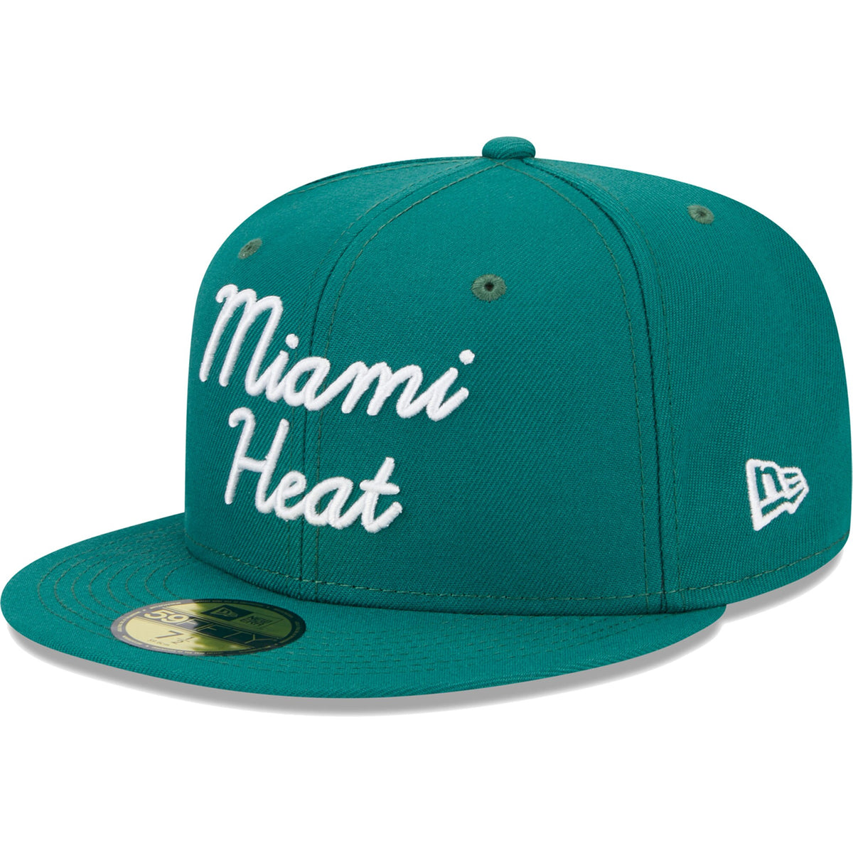Miami Heat New Era Script 59FIFTY Fitted Hat - Augusta Green