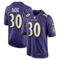 Men s Nike Tyler Badie Purple Baltimore Ravens Player Game Jersey