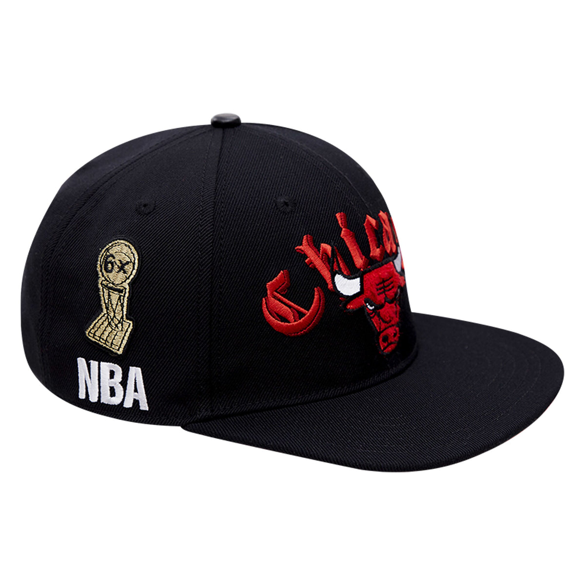 Chicago Bulls Pro Standard Old English Snapback Hat - Black