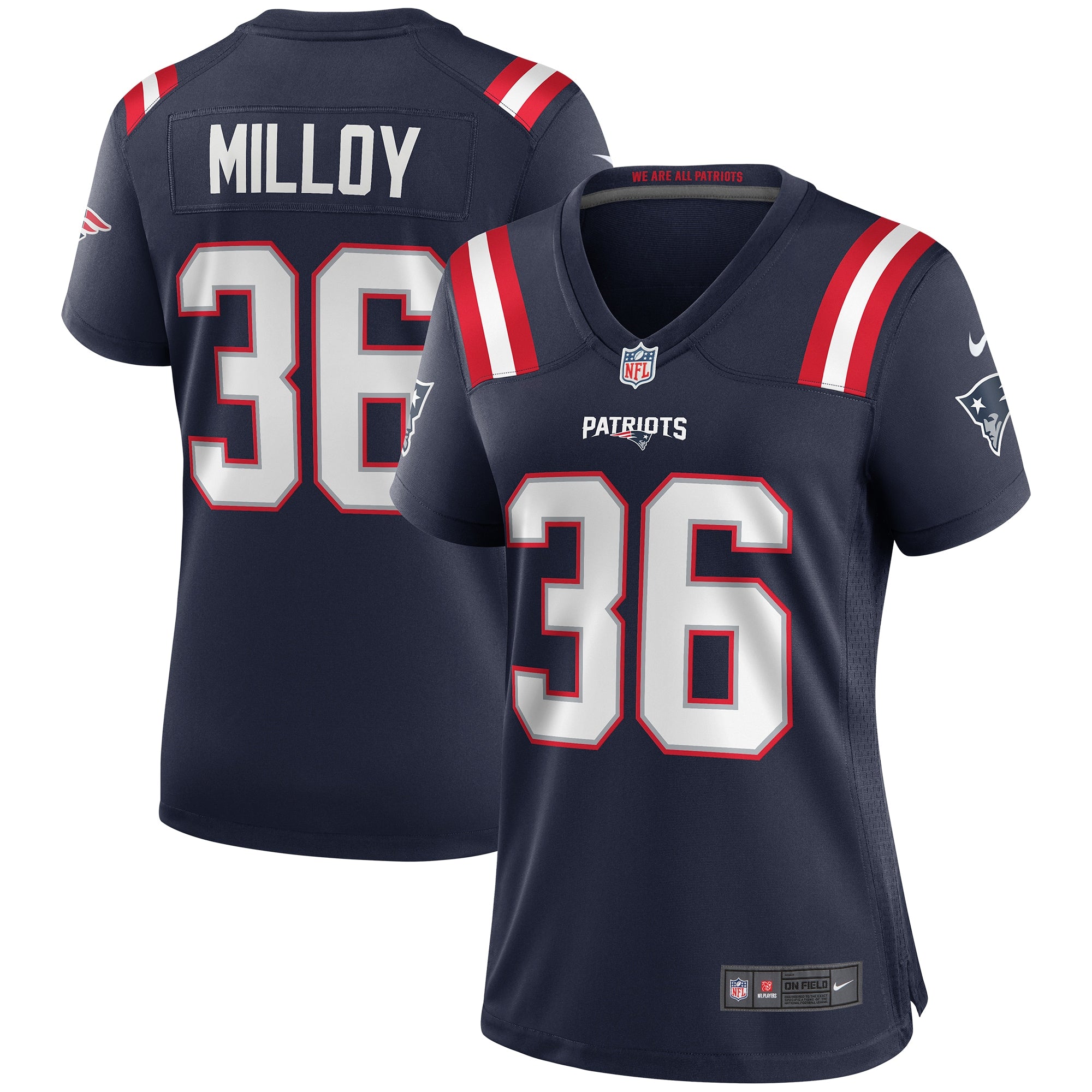 Lawyer Milloy New England Patriots Nike Women s Game Retired Player Jersey   Navy