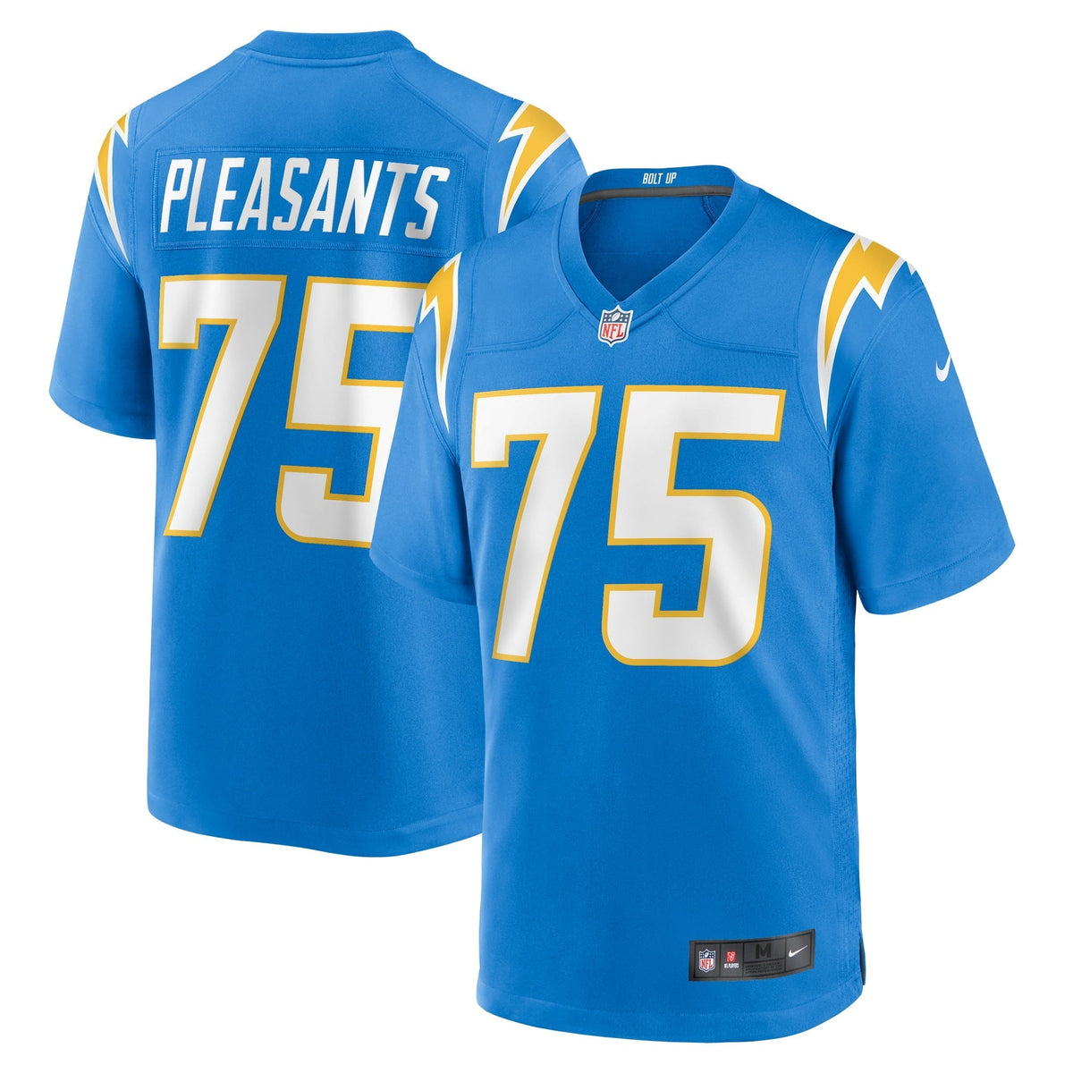 Men s Nike Austen Pleasants Powder Blue Los Angeles Chargers Home Game Player Jersey