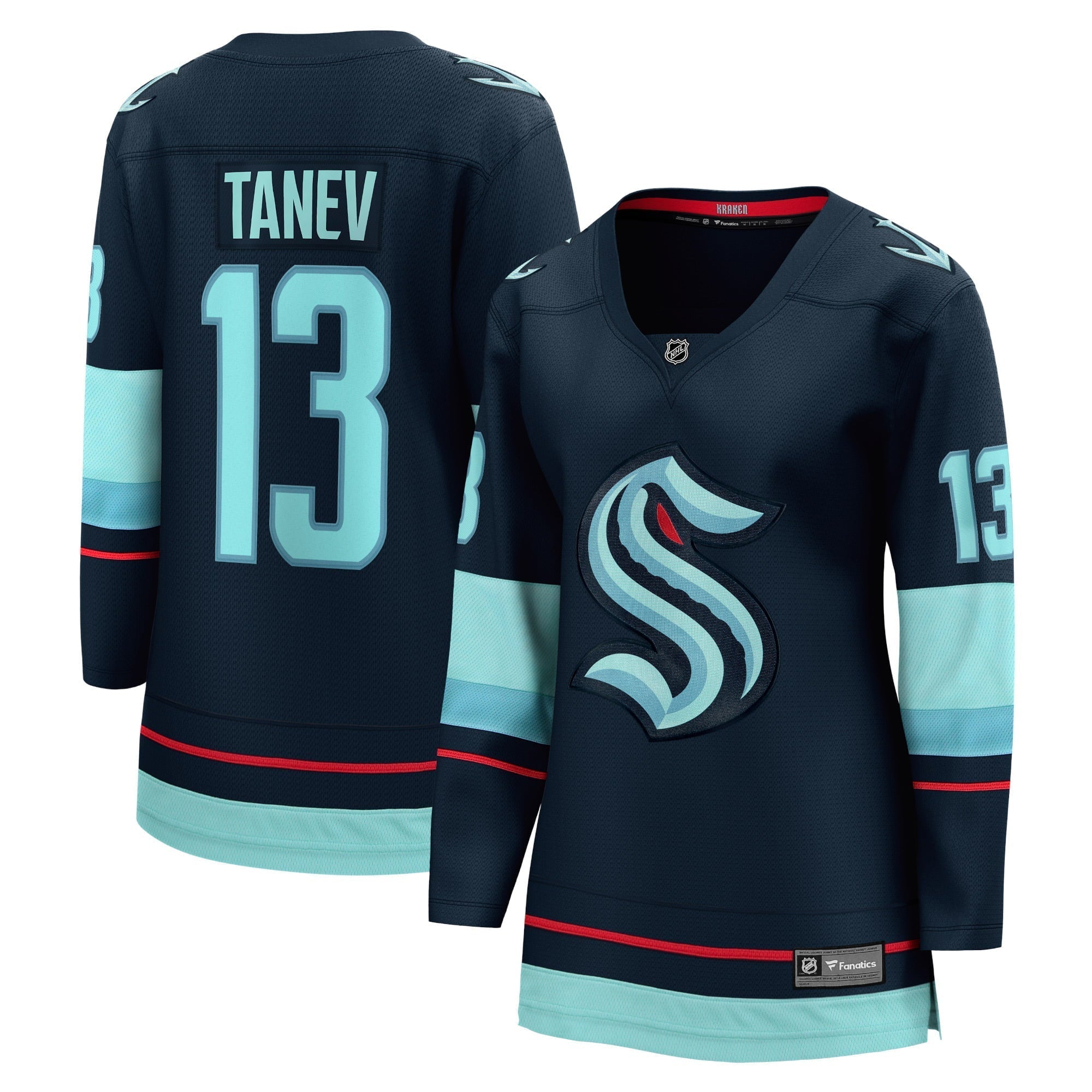Women's Fanatics Branded Brandon Tanev Navy Seattle Kraken Home Breakaway Player Jersey