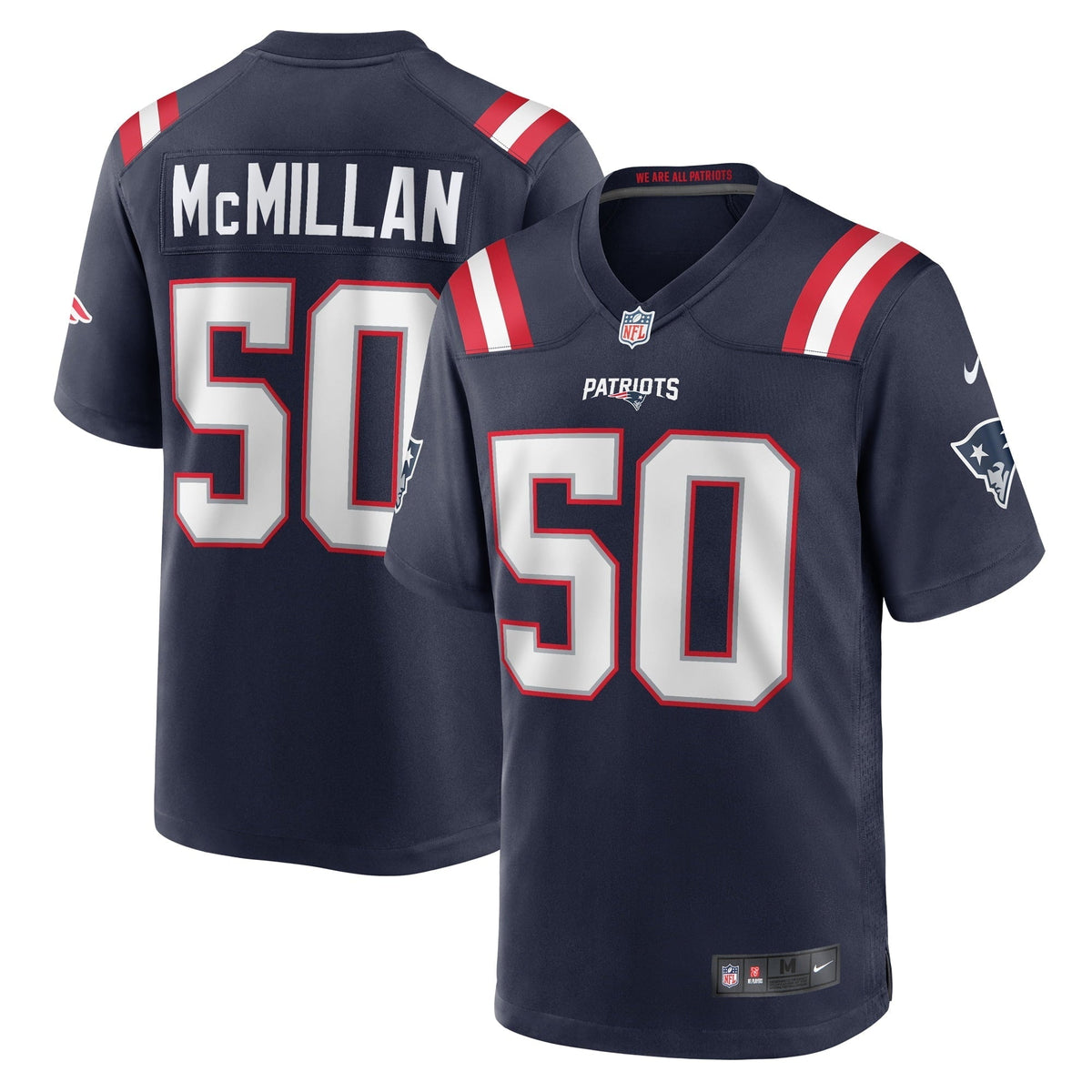 Men s Nike Raekwon McMillan Navy New England Patriots Home Game Player Jersey