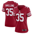 Women s Nike Tre Swilling Scarlet San Francisco 49ers Team Game Jersey