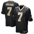 Morten Andersen New Orleans Saints Nike Game Retired Player Jersey   Black