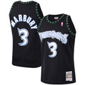 Men's Minnesota Timberwolves Stephon Marbury Mitchell & Ness Black Hardwood Classics Swingman Jersey